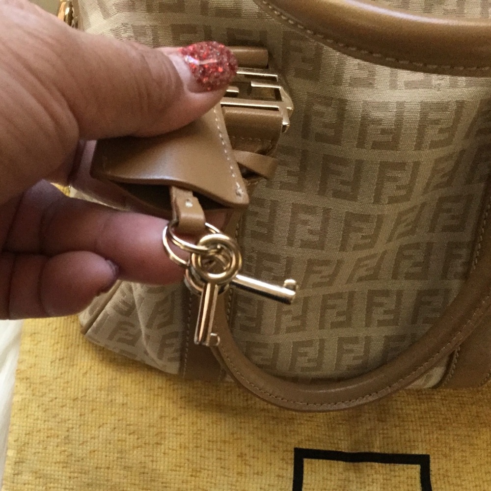 -SOLD- New Authentic Fendi Zucca mini Boston bag - Picture 10 of 14